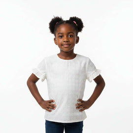 Cream Embroidered Top Beige Nawao.com
