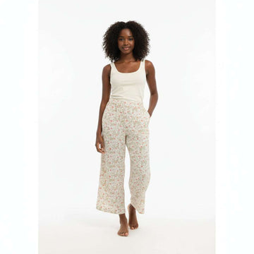 Cream Floral Culottes Assorted Nawao.com