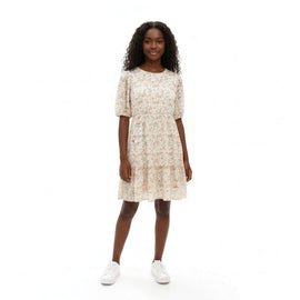 Cream Floral L S Dress Assorted Nawao.com