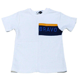 Cream Jacquard Bravo Paneled T Shirt And Shorts Set Cream 3 4 Years Nawao.com