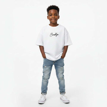 Cream  Jaquard Oversized T Shirt Assorted Nawao.com