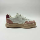 Cream Lace Up Sneaker Cream Nawao.com