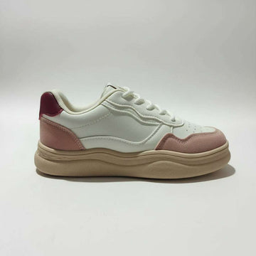Cream Lace Up Sneaker Cream Nawao.com