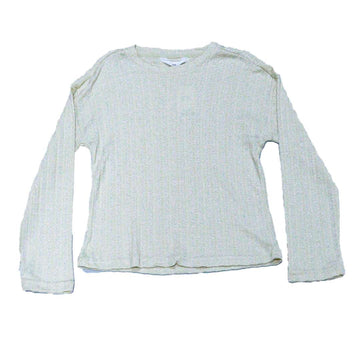 CREAM LUREX DROP SHOULDER RIB TOPS CREAM 8 9 YEARS Nawao.com