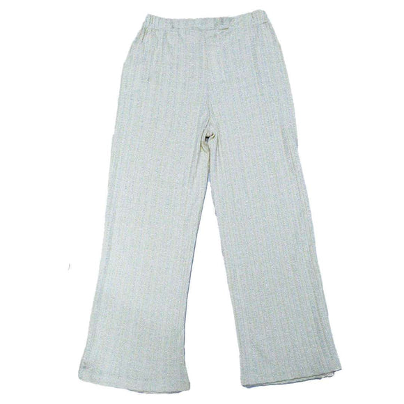 CREAM  LUREX WIDELEG RIB PANTS BEIGE 9 10 YEARS Nawao.com