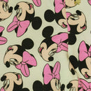 Cream Mickey Mouse Aop Wideleg Pants With Cargo Pocket Nawao.com