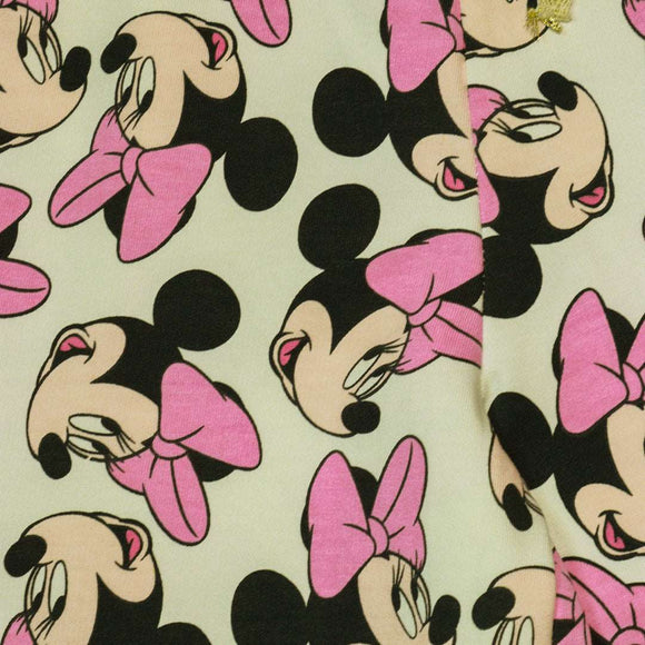 Cream Mickey Mouse Aop Wideleg Pants With Cargo Pocket Nawao.com