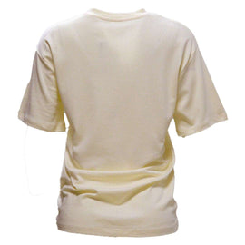 Cream Oversized Embellished T Shirt Nawao.com