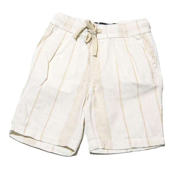 Cream Oversized Shirt With Shorts Set Nawao.com