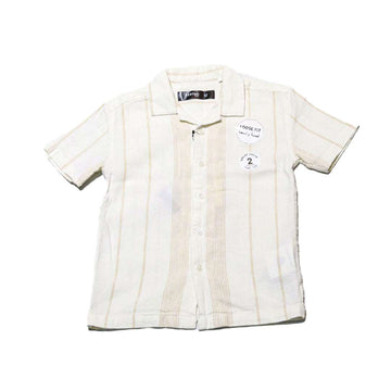 Cream Oversized Shirt With Shorts Set Nawao.com