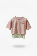 Cream Pink Twofer Top Assorted Nawao.com