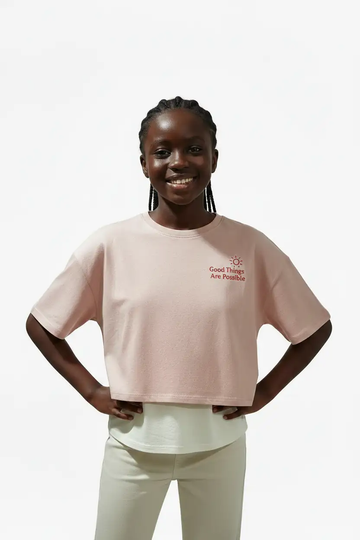 Cream Pink Twofer Top Assorted Nawao.com