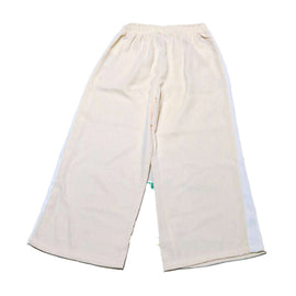 Cream Plain Trousers Nawao.com