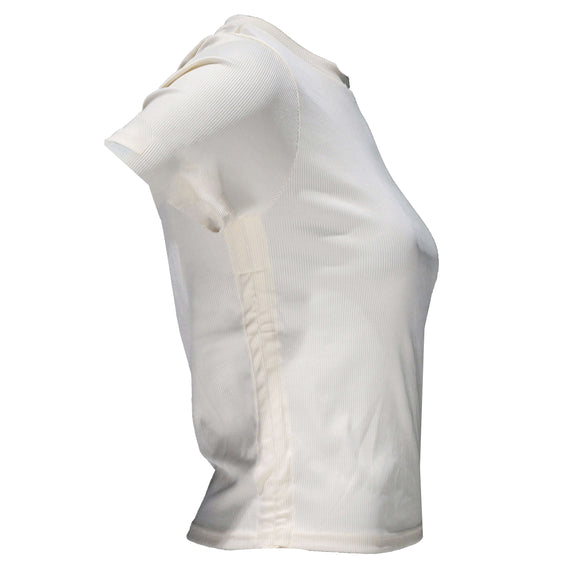 Cream Ruched T-Shirt Nawao.com