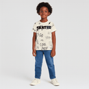 Cream Skater Allover Print Tee Cream Nawao.com