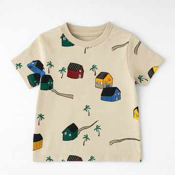 Cream Splatter Tshirt Nawao.com