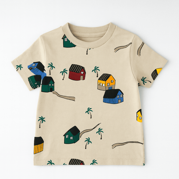 Cream Splatter Tshirt Nawao.com