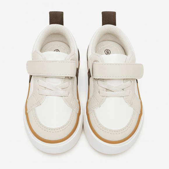 Cream Velcro Sneaker Nawao.com