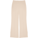 Cream Wide Leg Trousers With Button Detail Nawao.com
