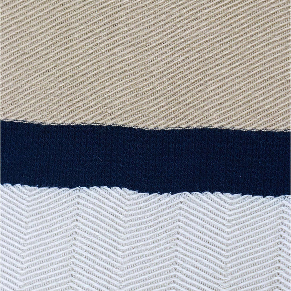 Cream Y D Striped Short Sleeve Jacquard T Shirt Cream Nawao.com