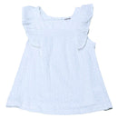 Crinckled Fabric Top With Frills White Nawao.com