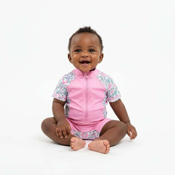Cut   Sew With Applique Onesie Pale Pink Nawao.com