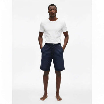 Dark Blue Denim Shorts Blue Nawao.com