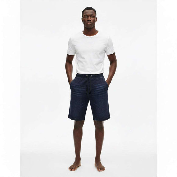 Dark Blue Denim Shorts Blue Nawao.com