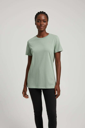 Dark Green  Short Sleeve Crew Neck Tshirt Nawao.com