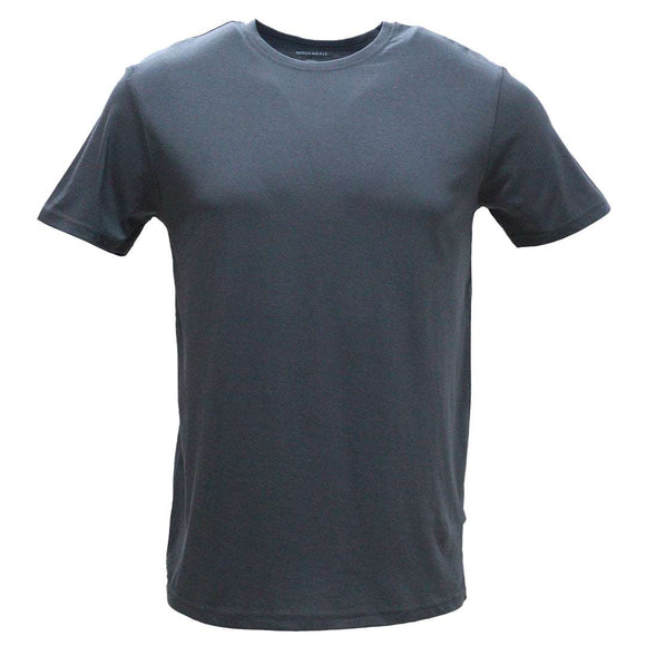 Dark Grey Crew Neck T Shirt Dark Grey Nawao.com