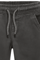 Dark Grey Elasticated Waist Jean Dark Grey Nawao.com