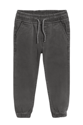 Dark Grey Elasticated Waist Jean Dark Grey Nawao.com