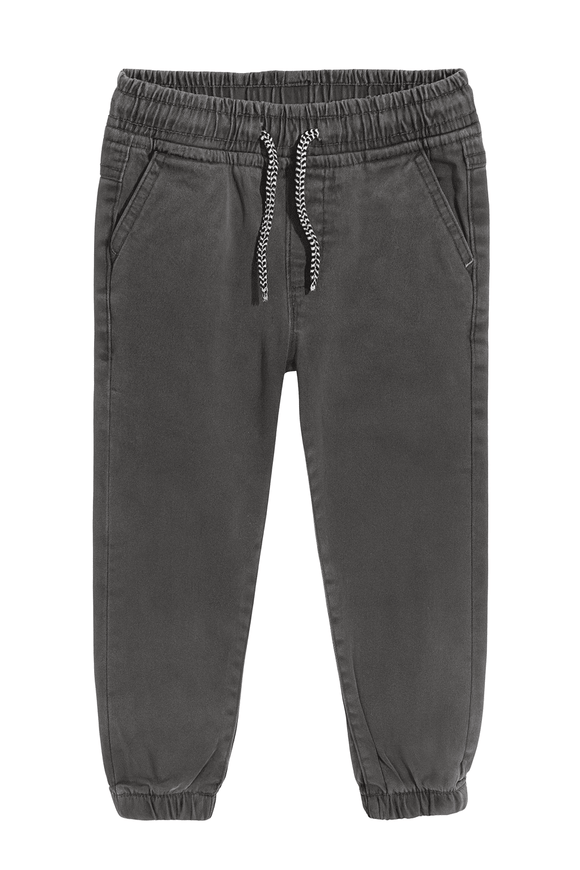 Dark Grey Elasticated Waist Jean Dark Grey Nawao.com