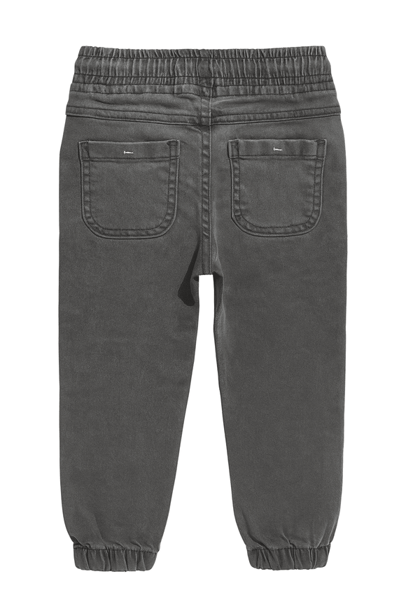 Dark Grey Elasticated Waist Jean Dark Grey Nawao.com
