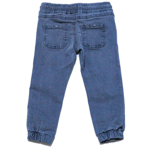 Dark Grey Elasticated Waist Jean Dark Nawao.com