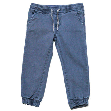 Dark Grey Elasticated Waist Jean Dark Nawao.com