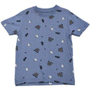 Dark Grey Nyc Aop Short Sleeve T Shirt Nawao.com