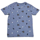 Dark Grey Nyc Aop Short Sleeve T Shirt Nawao.com