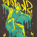 Dark Grey Skaters Short Sleeve Graphic Tee Dark Nawao.com