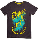 Dark Grey Skaters Short Sleeve Graphic Tee Dark Nawao.com