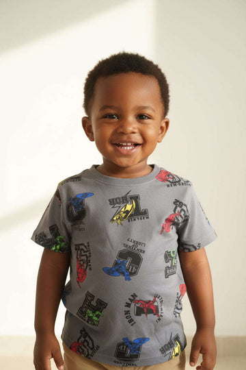 Dark Grey Spiderman Aop Short Sleeve T Shirt Dark Grey Nawao.com