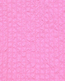 Dark Pink Textured Woven Peplum Blouse Nawao.com