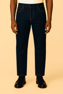 Dark Wash Basic 5 Pocket Standard Fit Jeans Darkwash Nawao.com
