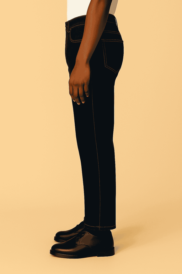 Dark Wash Basic 5 Pocket Standard Fit Jeans Darkwash Nawao.com