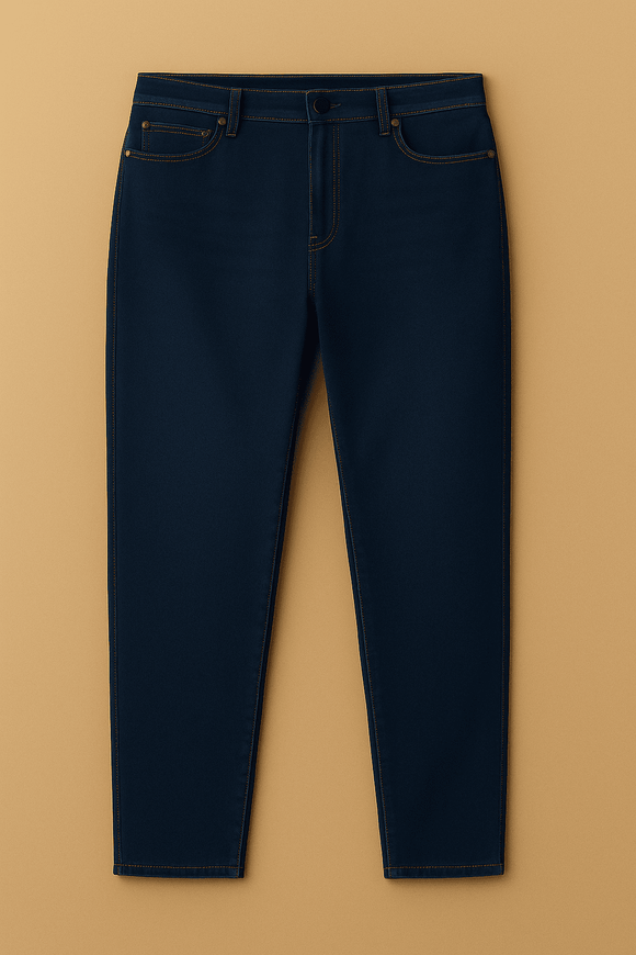 Dark Wash Basic 5 Pocket Standard Fit Jeans Darkwash Nawao.com