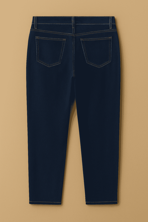 Dark Wash Basic 5 Pocket Standard Fit Jeans Darkwash Nawao.com