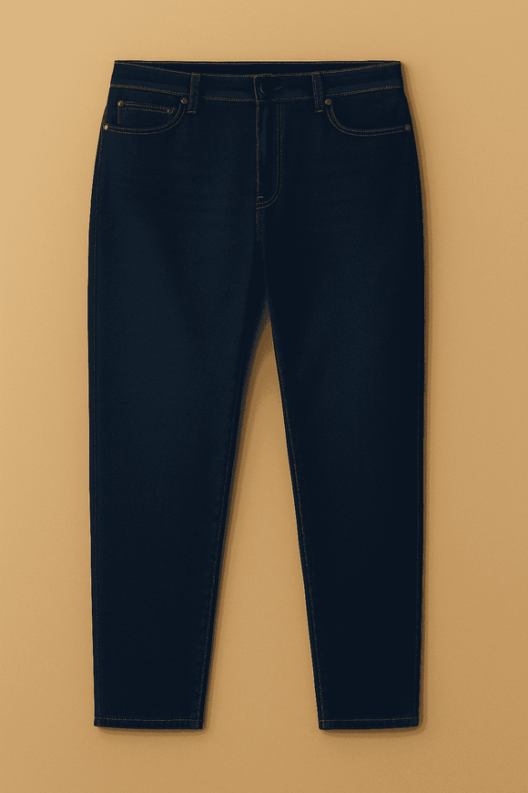 Dark Wash Basic 5 Pocket Standard Fit Jeans Darkwash Nawao.com