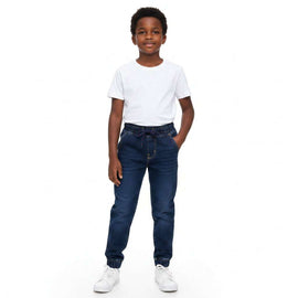 Dark Wash Elasticated Waist Jean Darkwash Nawao.com
