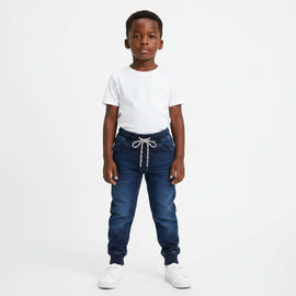 Dark Wash Knit Denim Jogger Darkwash Nawao.com