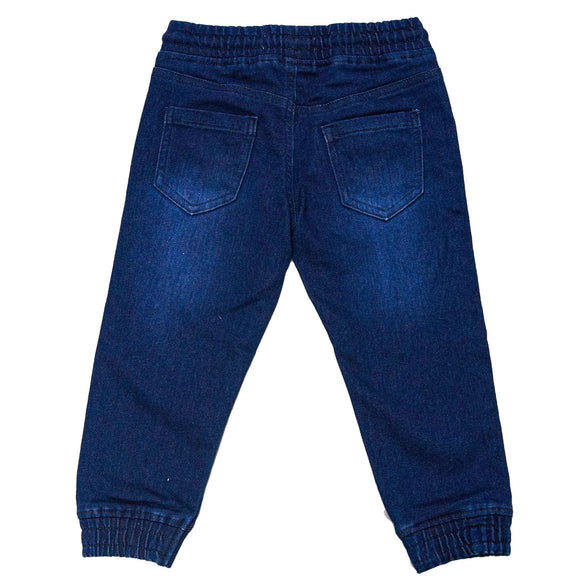 Dark Wash Knit Denim Jogger Nawao.com